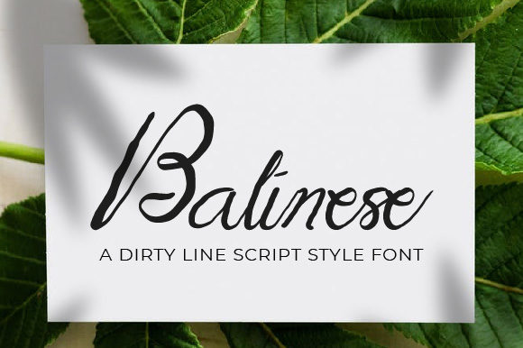 Balinese: The Elegant Script Font for Romantic Design