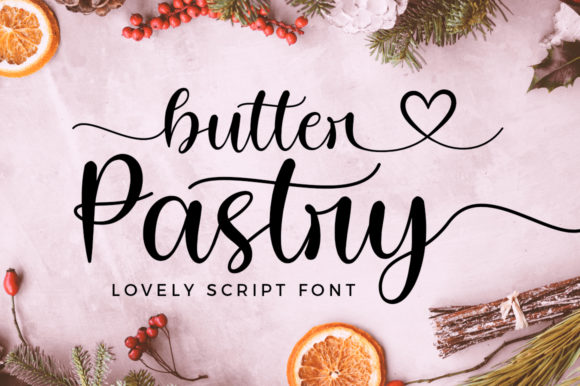 Crafting Elegance with Butter Pastry Calligraphy Font