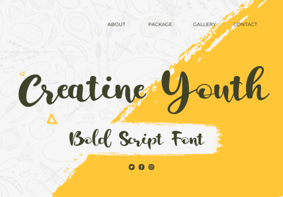 Creatine Youth: A Bold Script Font for Distinctive Design