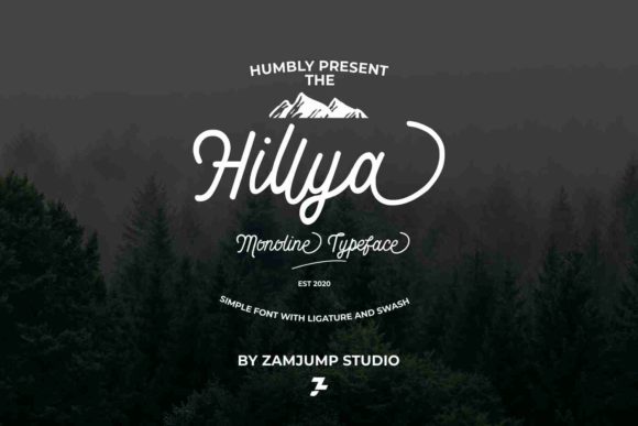 Hillya: The Casual Monoline Script Font for Modern Projects