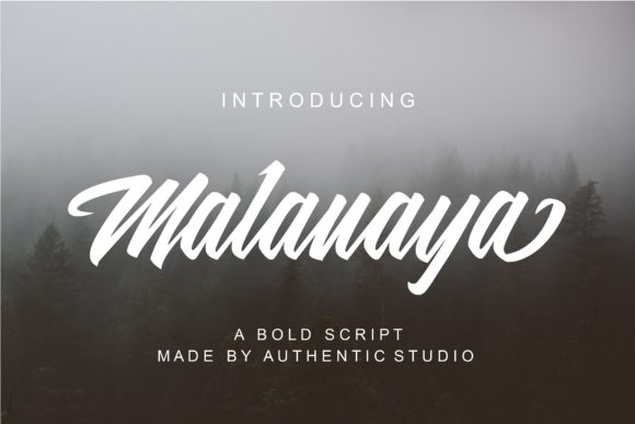 Malanaya: The Bold Script Font for Your Creative Projects