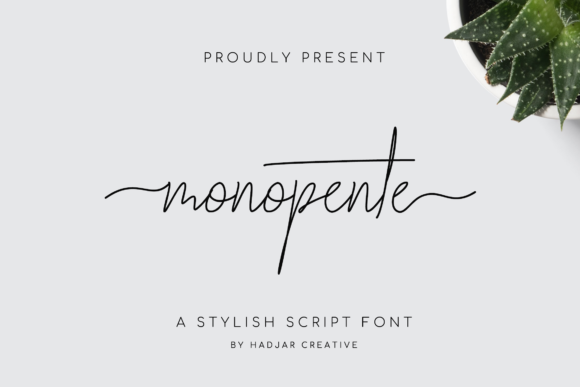 Monopente: A Simple and Elegant Script Font for Sophisticated Designs