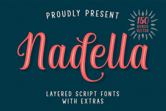 Nadella: A Layered Script Font for Dynamic Typography