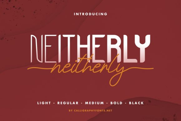 Neitherly: A Duo Font for Delicate and Luxurious Design